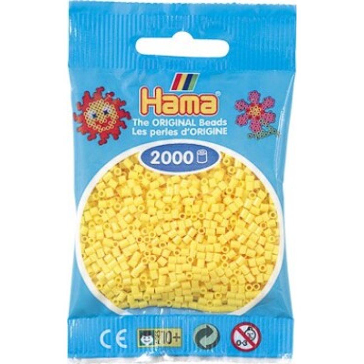 Hama Mini Perler - Gul - 2.000 Stk. - 501-03