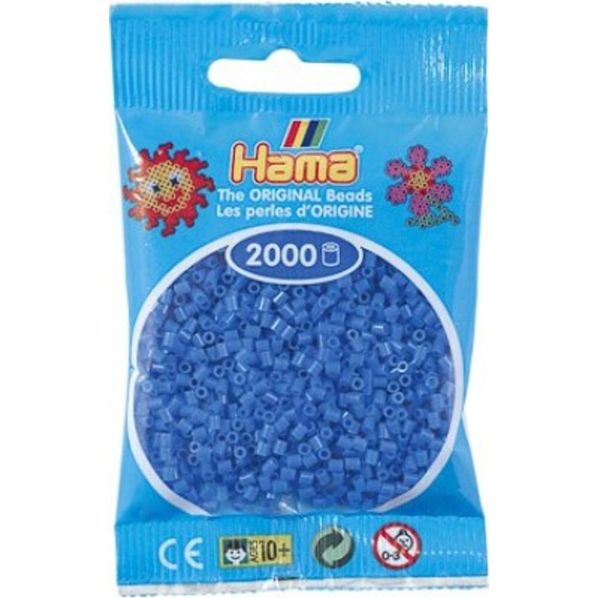 Hama Mini Perler - Lyseblå - 2.000 Stk. - 501-09