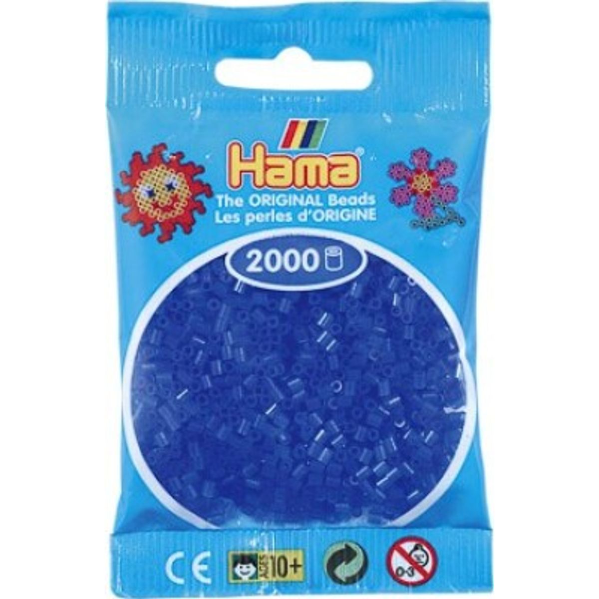 Hama Mini Perler - Neon Blå - 2.000 Stk. - 501-36