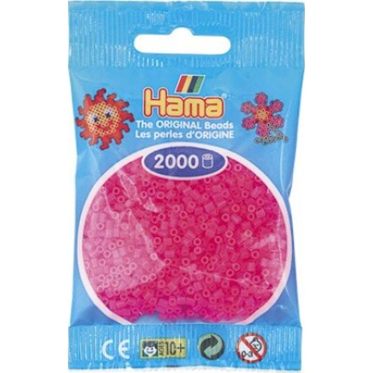 Hama Mini Perler - Neon Fuschia - 2.000 Stk. - 501-32