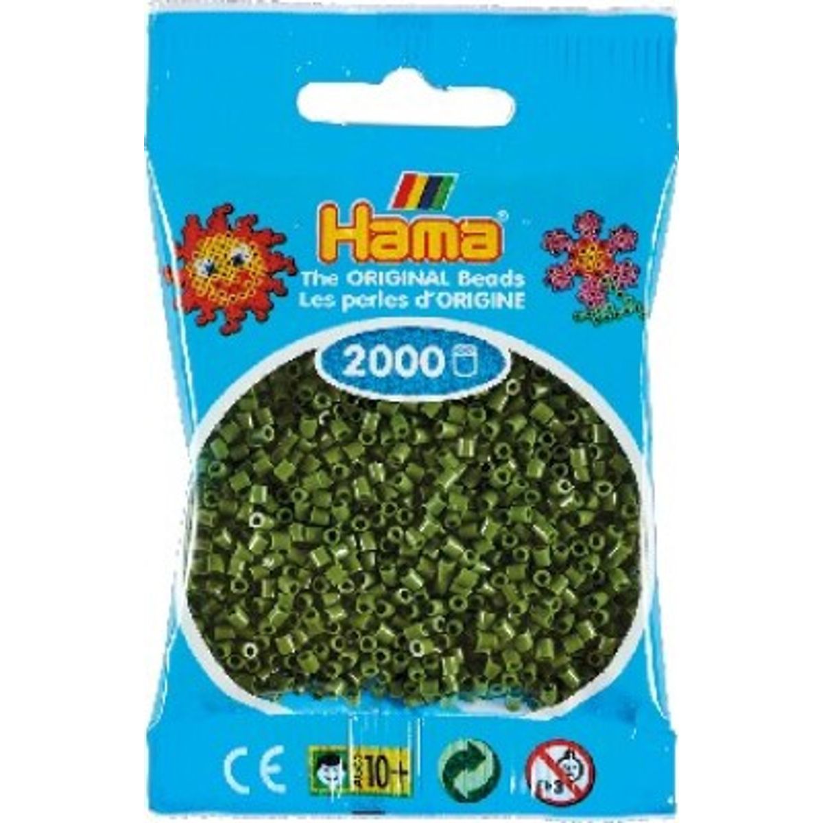 Hama Mini Perler - Oliven - 2.000 Stk. - 501-84