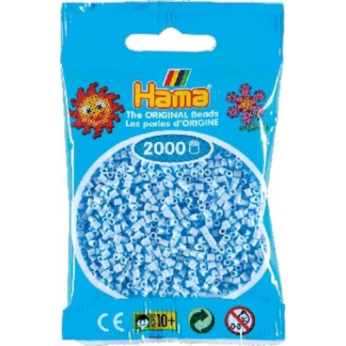 Hama Mini Perler - Pastel Isblå - 2.000 Stk. - 501-97