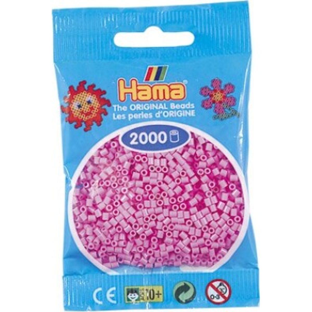 Hama Mini Perler - Pastel Pink - 2.000 Stk. - 501-48