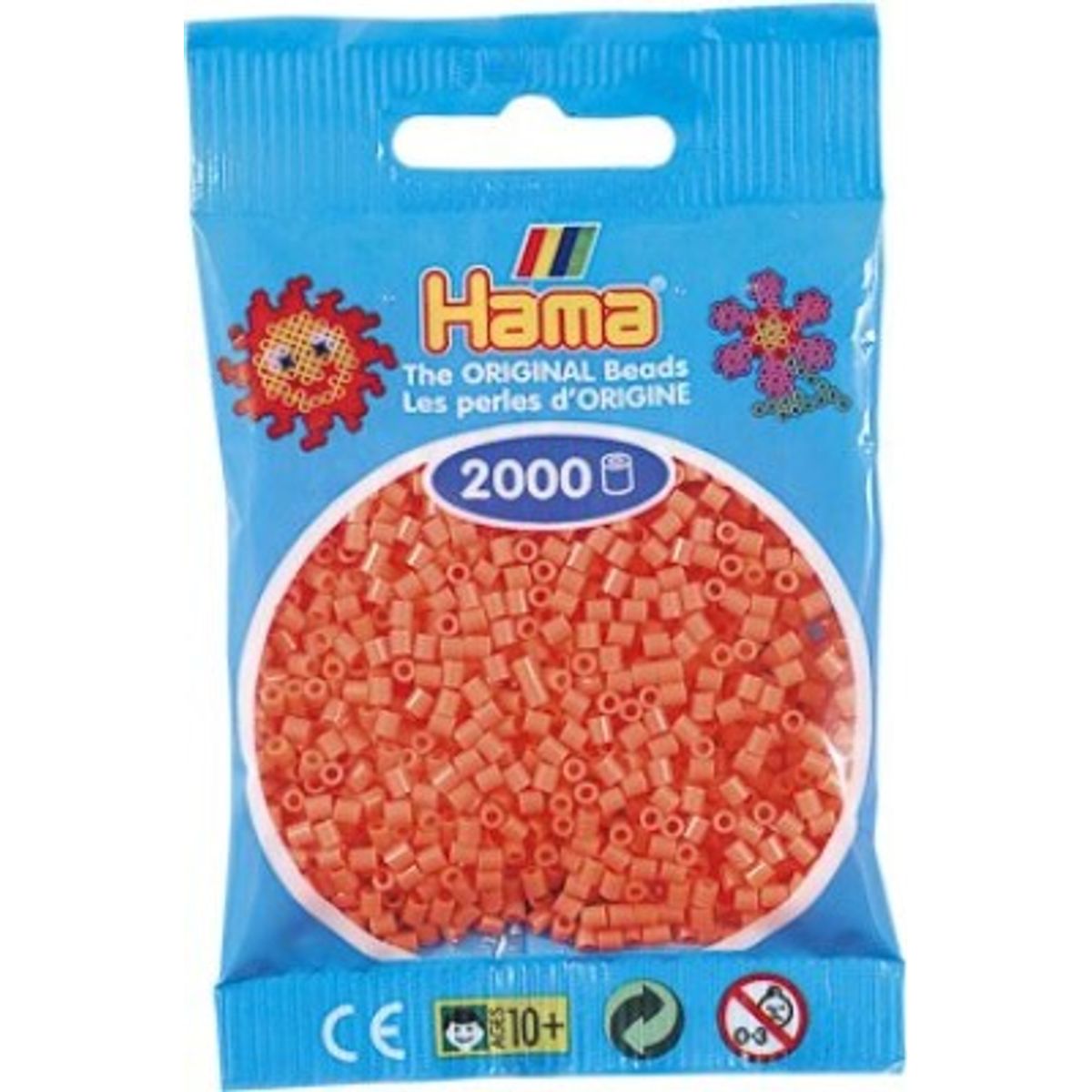 Hama Mini Perler - Pastel Rød - 2.000 Stk. - 501-44