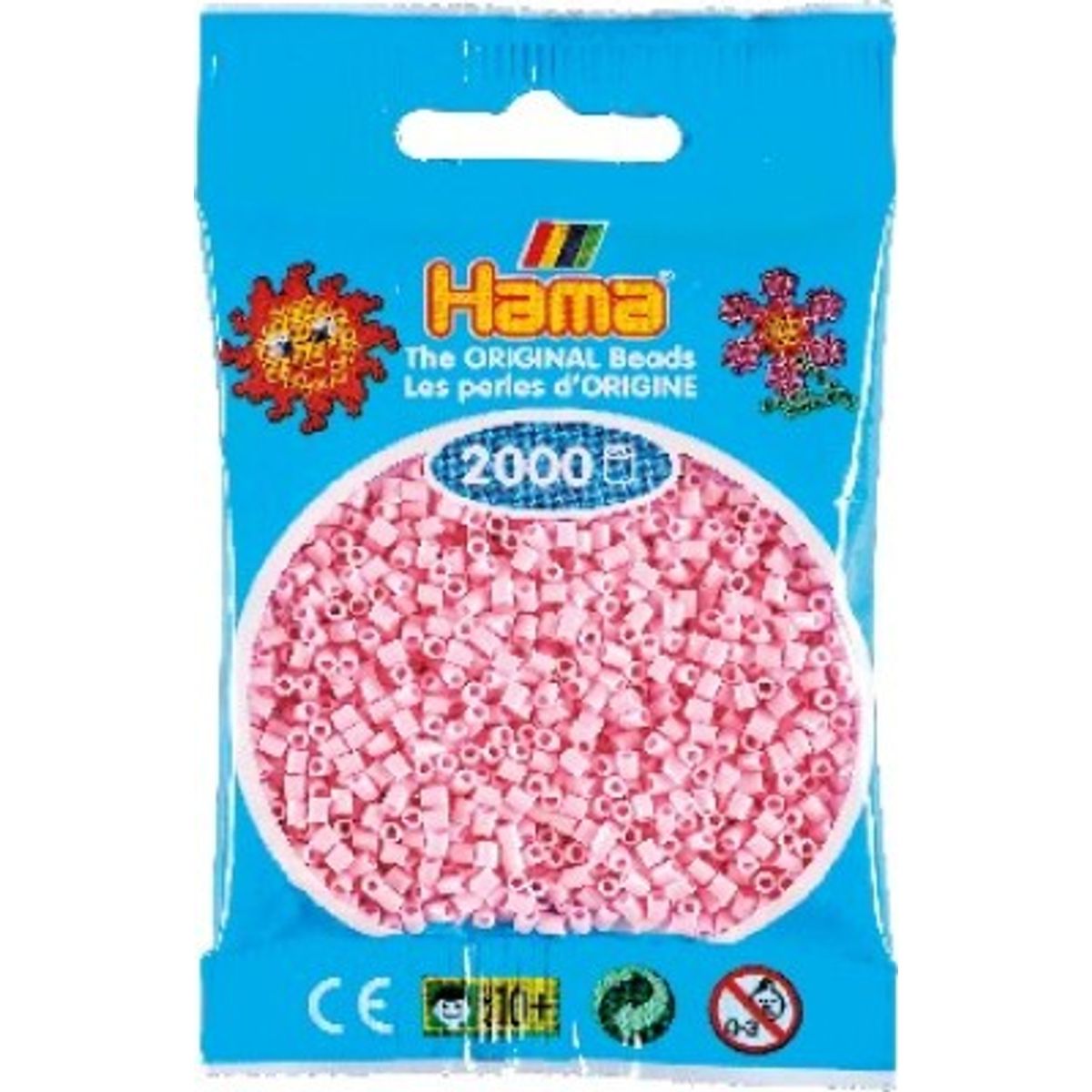 Hama Mini Perler - Pastel Rosa - 2.000 Stk. - 501-95