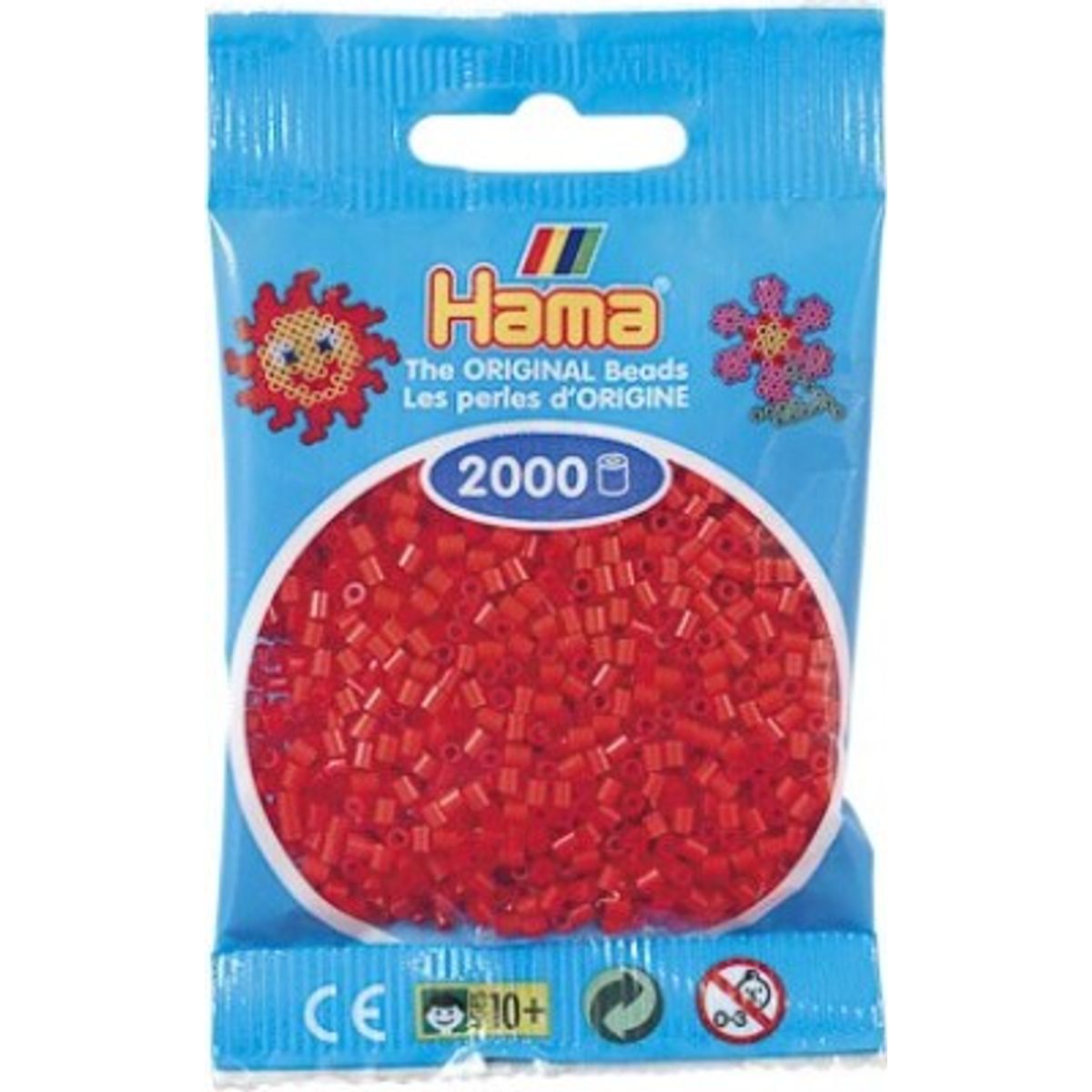 Hama Mini Perler - Rød - 2.000 Stk. - 501-05