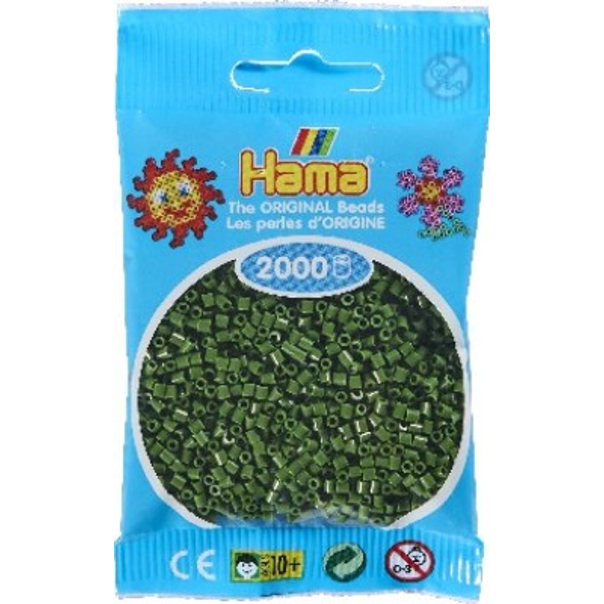 Hama Mini Perler - Skovgrøn - 2.000 Stk. - 501-102