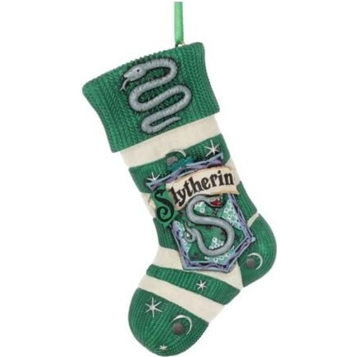 Harry Potter Julepynt - Slytherin Strømpe - 7,5 Cm