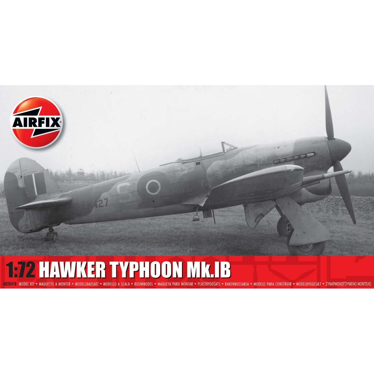 Airfix - Hawker Typhoon Mk.ib Modelfly Byggesæt - 1:72 - A02041b