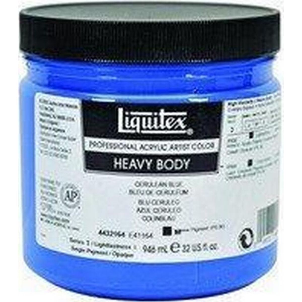 Liquitex - Akrylmaling - Heavy Body - Cerulean Blue 964 Ml