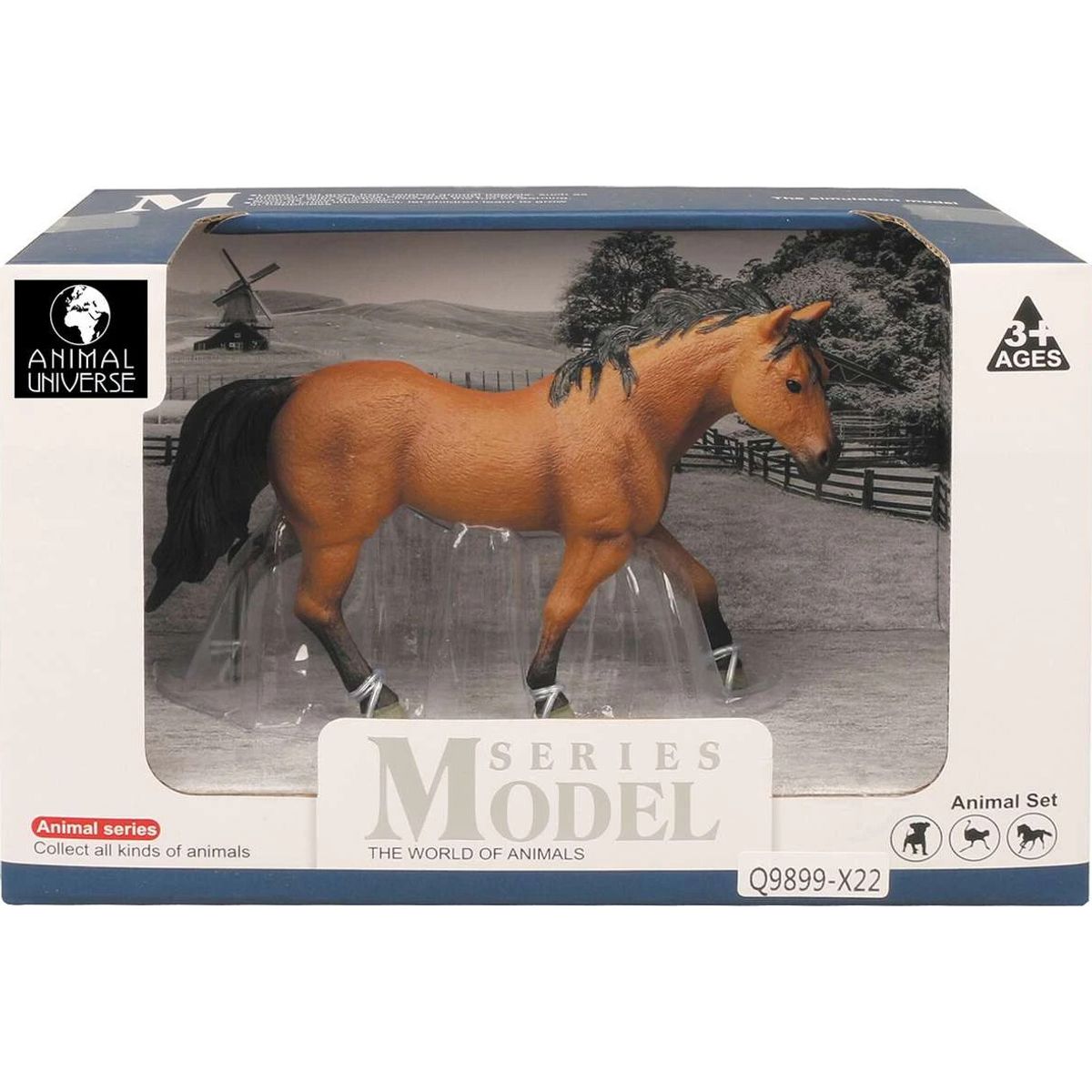 Hest Figur Brun - Model Series - Animal Universe - 22x10x14,5 Cm