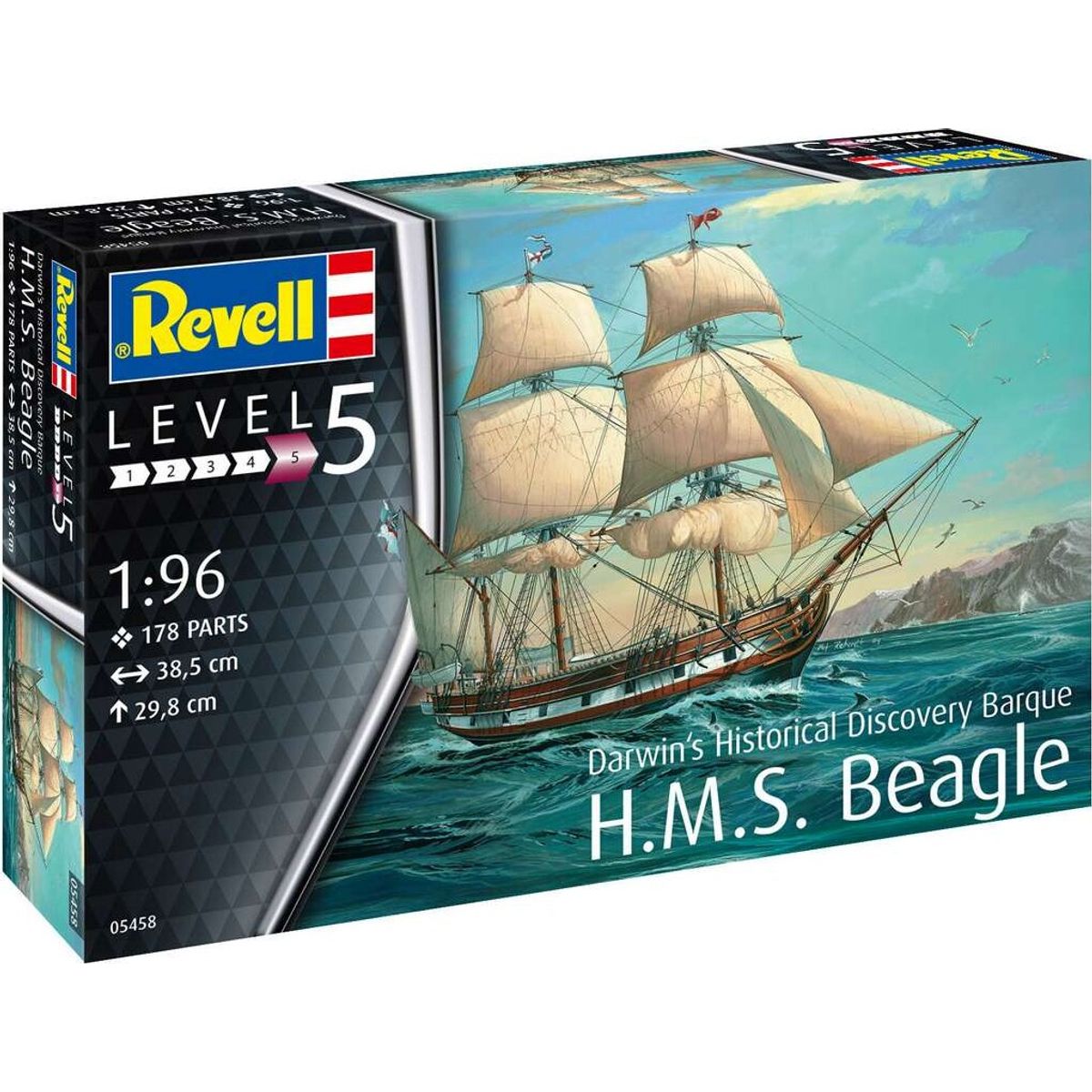 Revell - H.m.s. Beagle Byggesæt - 1:96 - Level 5 - 05458