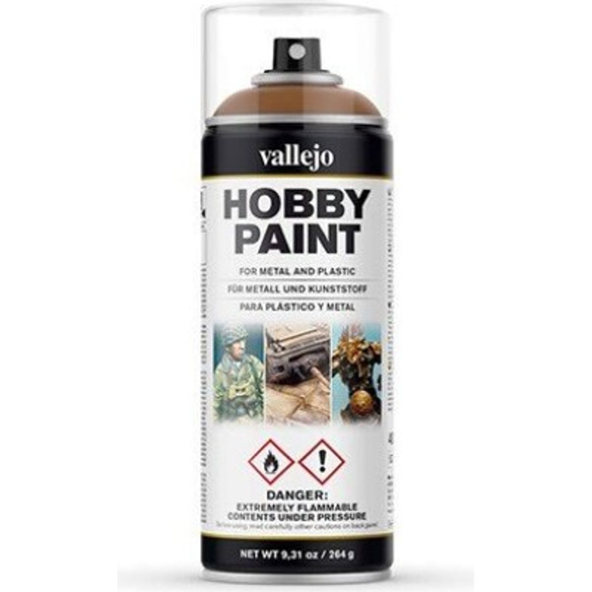 Vallejo - Hobby Paint Spraymaling - Fantasy Leather Brown 400 Ml