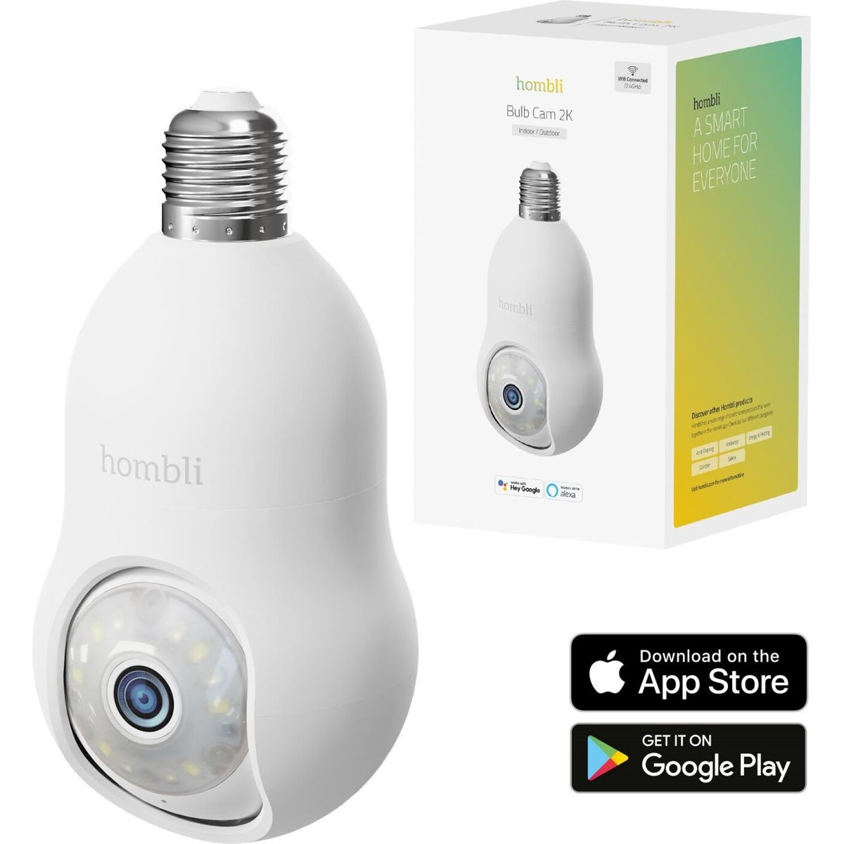 Hombli - Smart Bulb Cam, Hvid