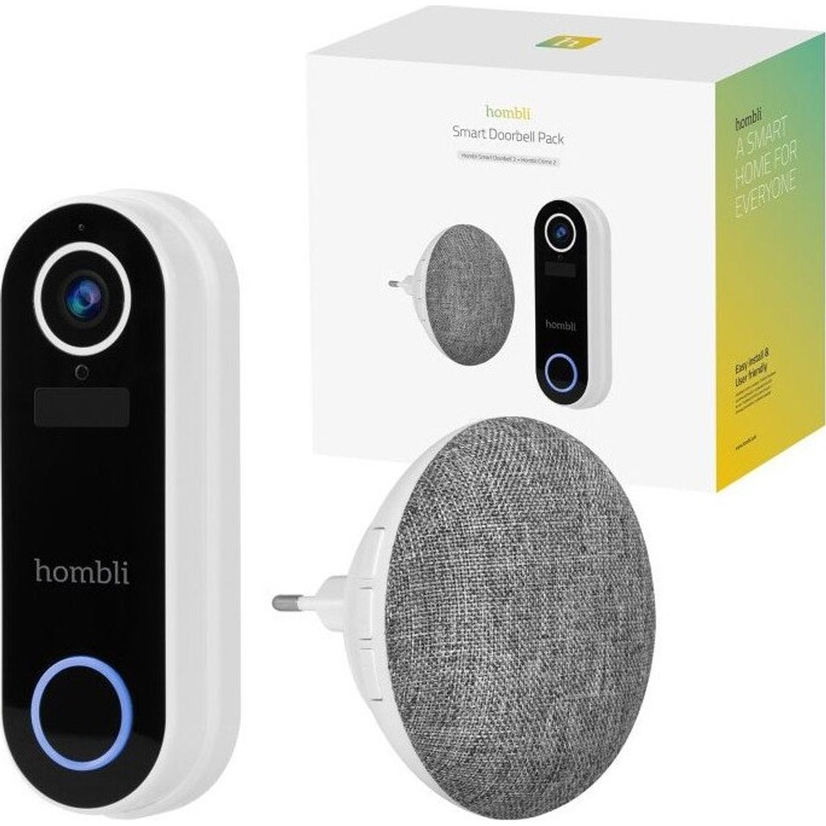 Hombli - Smart Doorbell 2 + Chime 2 - Smart Doorbell Pack