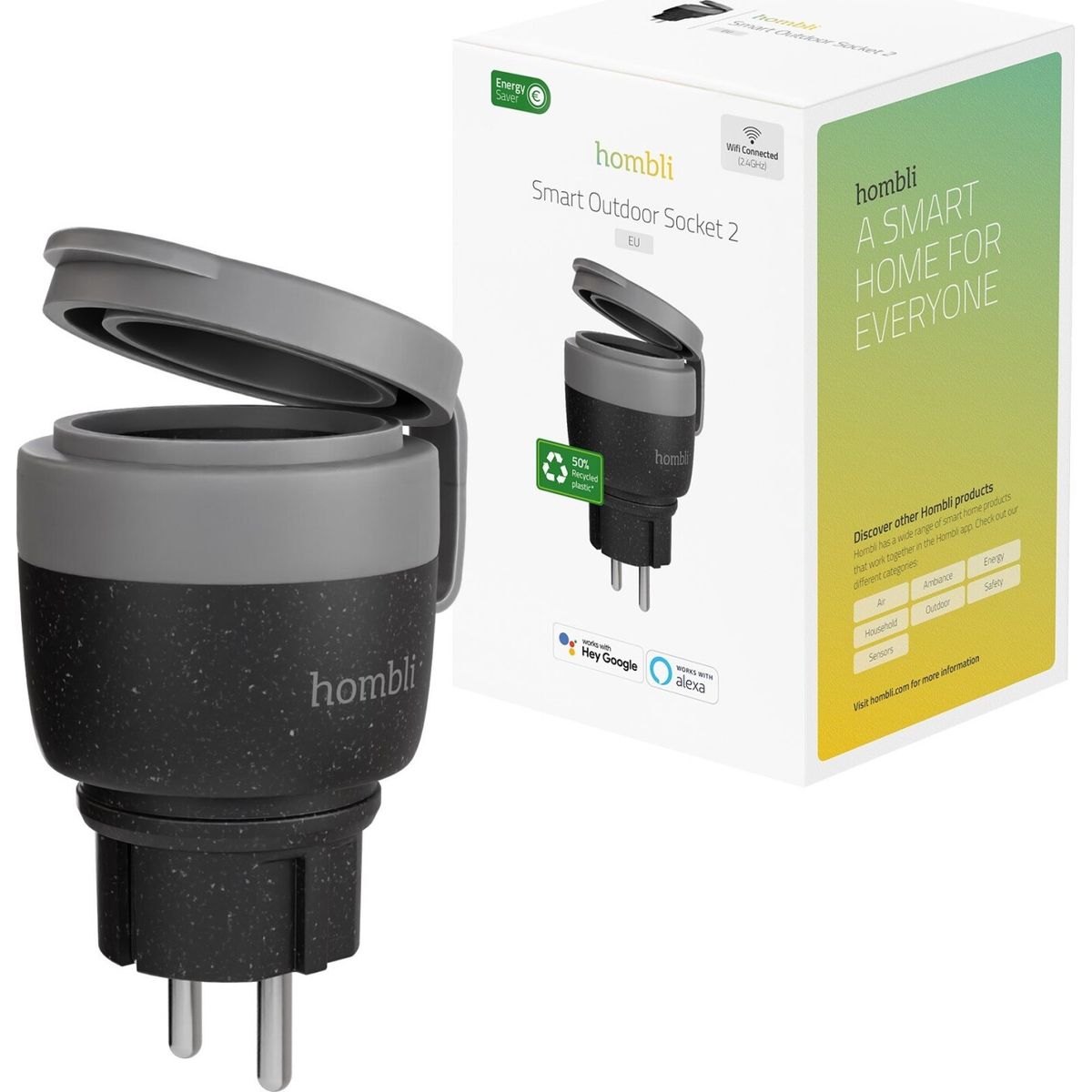 Hombli - Smart Outdoor Socket Eu V2, Black