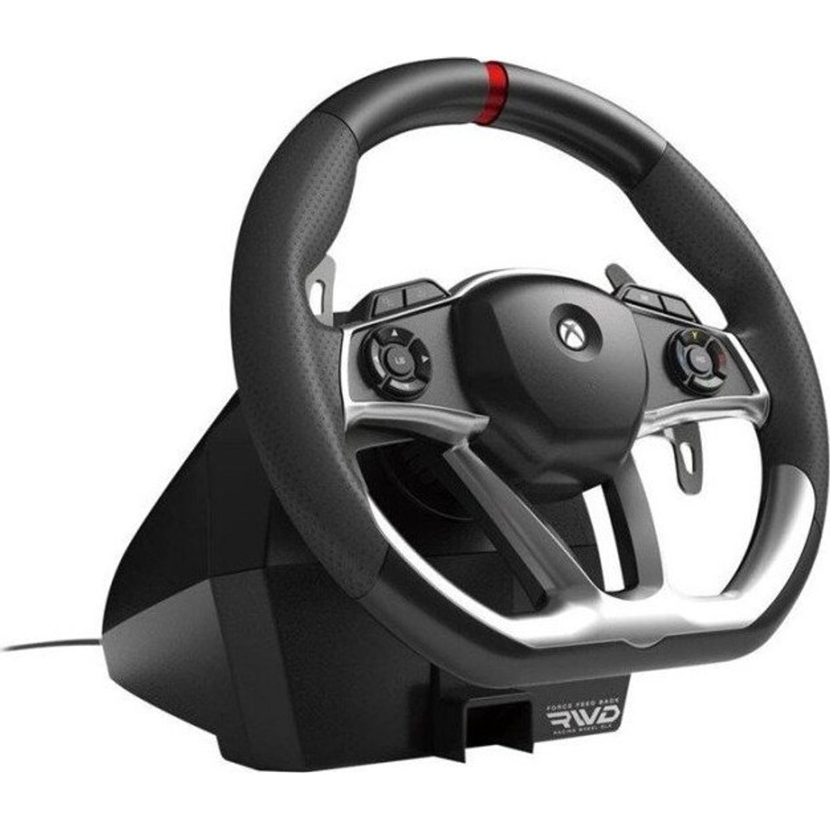 Hori - Force Feedback Racing Wheel Dlx Til Xbox - Sort