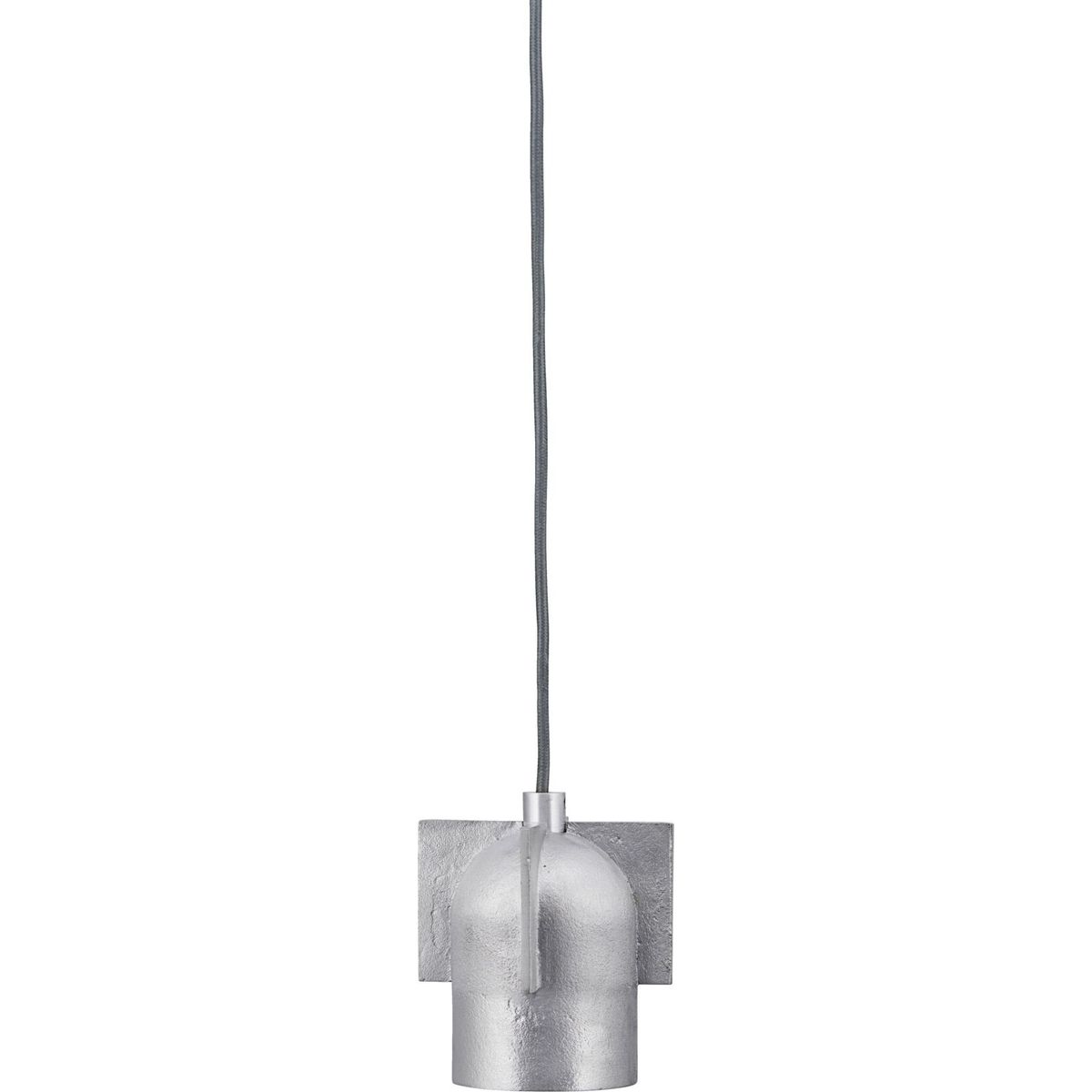 House Doctor - Pendel Lampe - Akola - Børstet Sølv - H 12,5 Cm