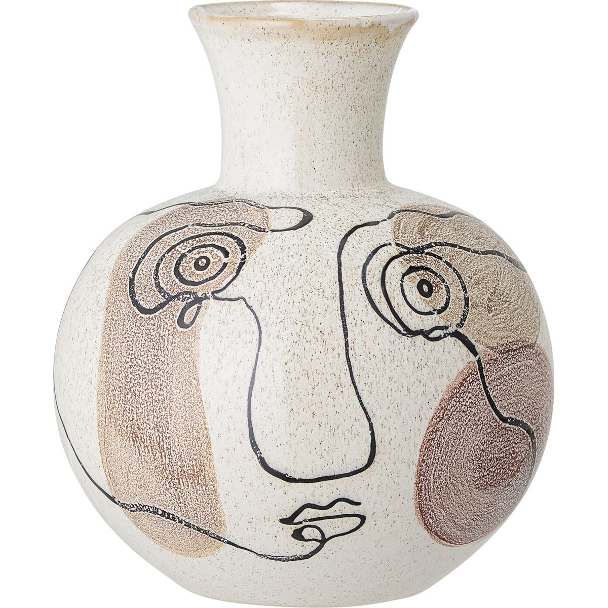 Bloomingville - Irini Vase - Hvid - Stentøj - H 22,5 Cm