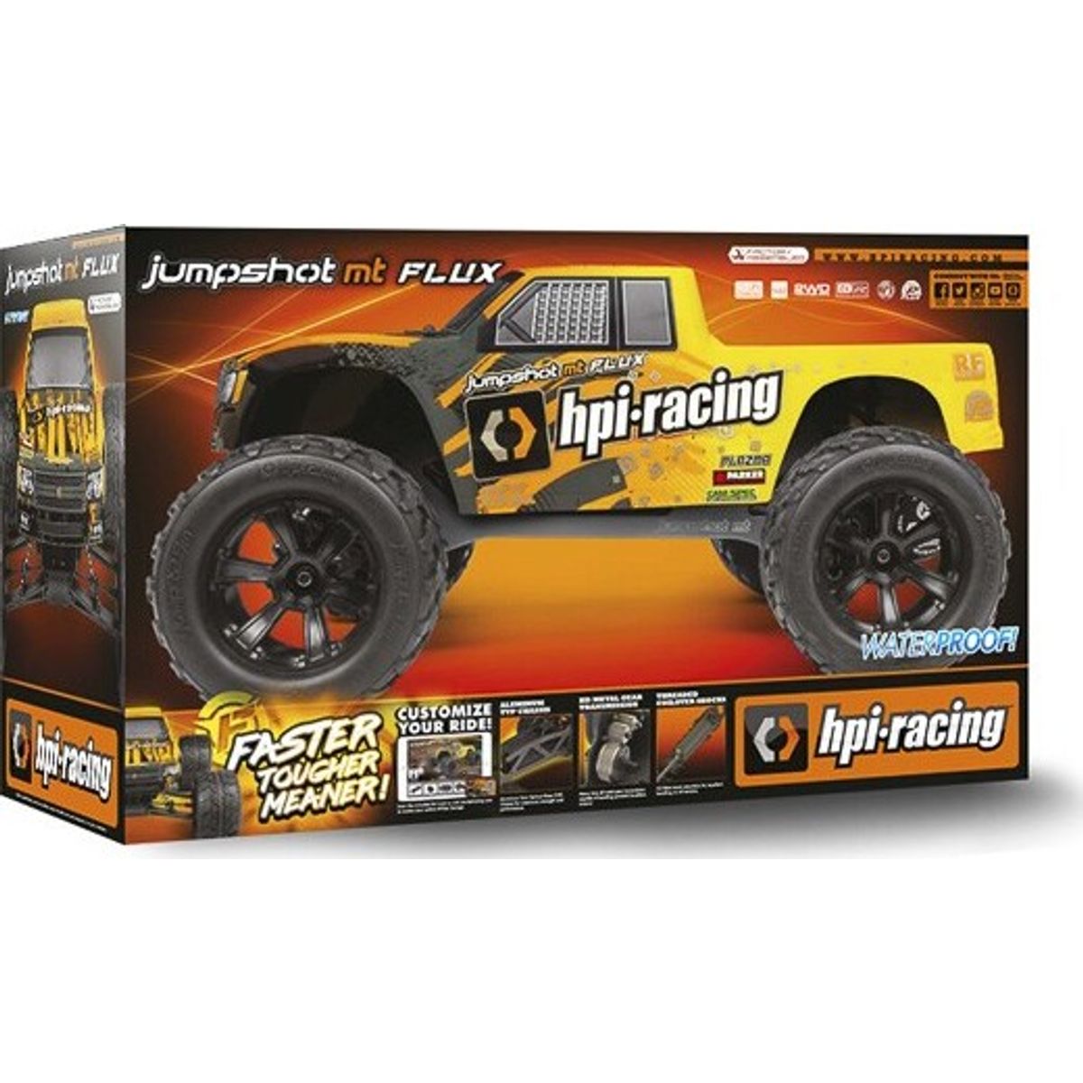 Hpi Racing - Jumpshot Mt Flux Fjernstyret Bil - Gul - Hp160030