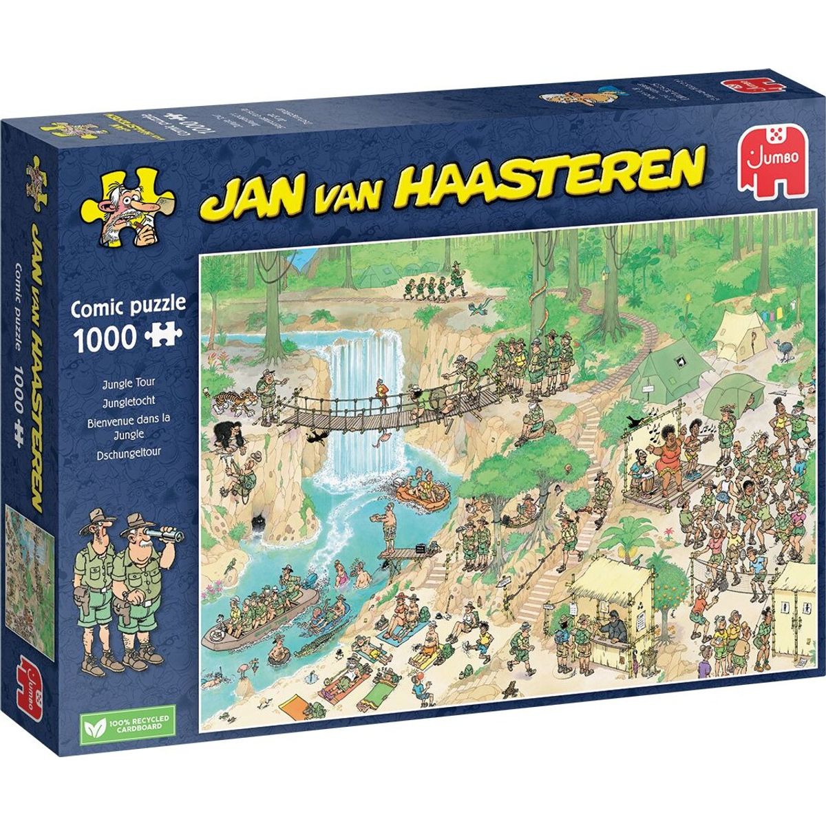 Jan Van Haasteren Puslespil - 1000 Brikker - Jungle Tur