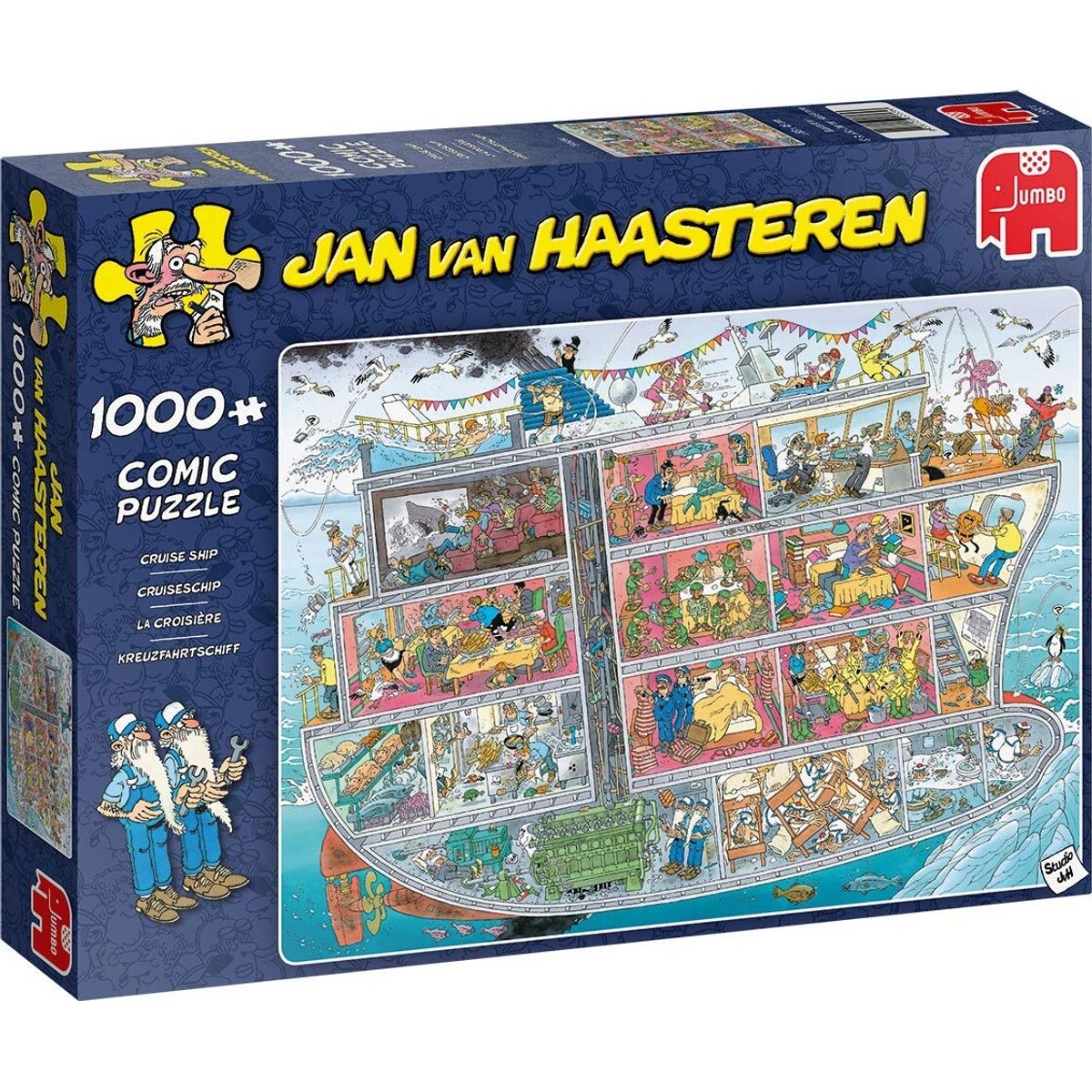 Jan Van Haasteren Puslespil - 1000 Brikker - Cruise Ship