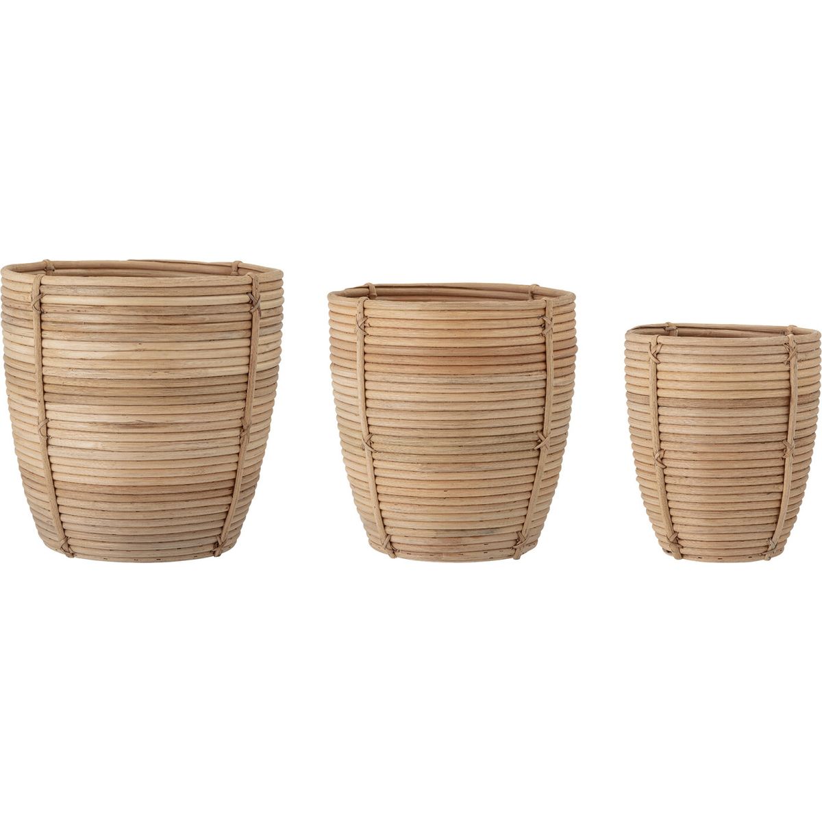 Creative Collection - Karly Kurv I Flet - Natur - Rattan - 3 Stk