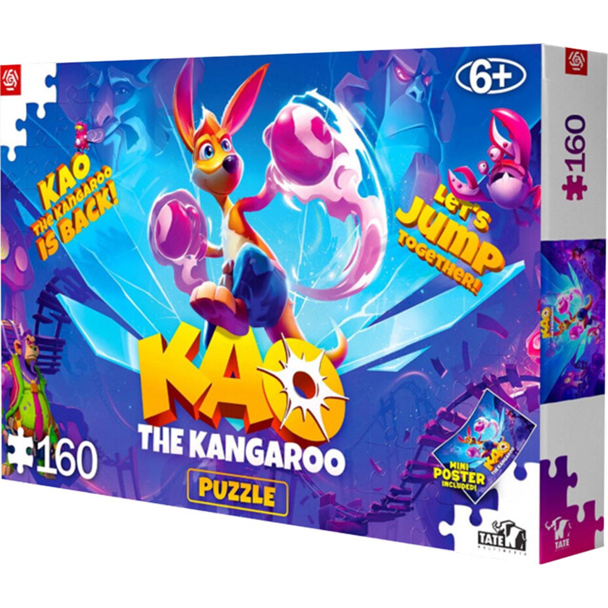 Kao The Kangaroo Puslespil - Good Loot Puzzle - 160 Brikker