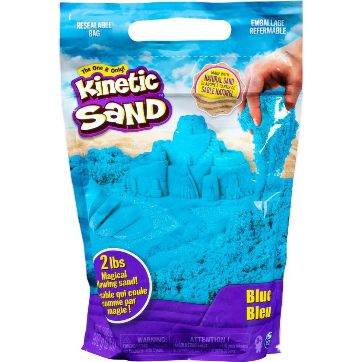 Kinetic Sand - Farve Pose Med Kinetisk Sand - 900g - Blå