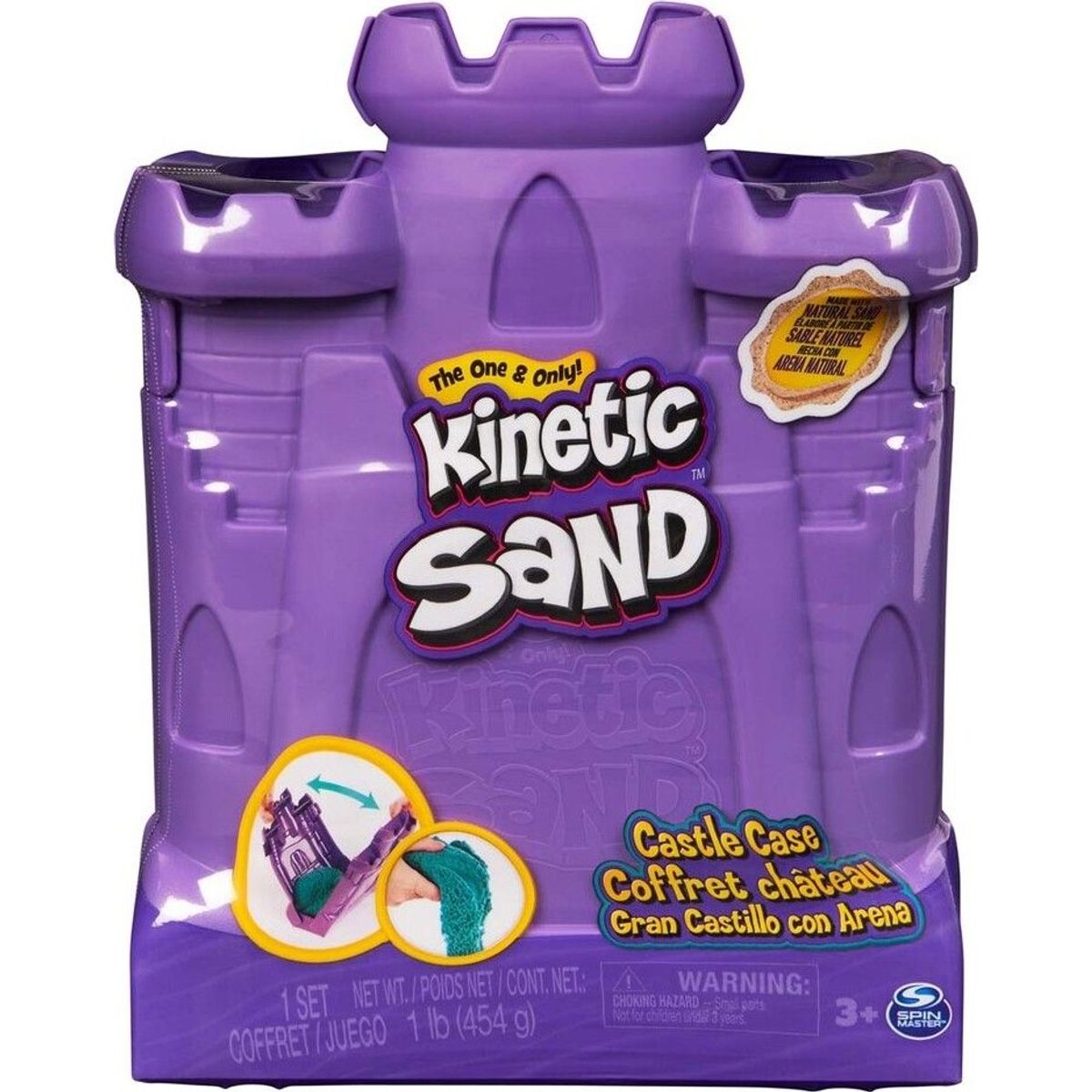 Kinetic Sand - Castle Case Legesæt Med Kinetisk Sand - Grøn