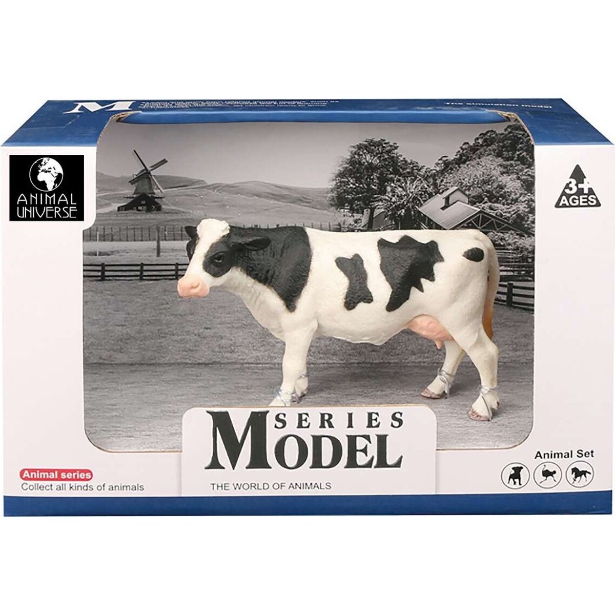 Ko Figur Sortbroget - Model Series - Animal Universe - 22x10x14,5 Cm