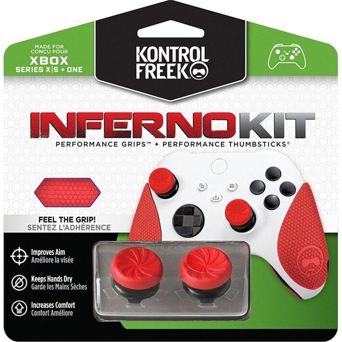 Kontrolfreek - Performance Thumbsticks + Grips Til Xbox - Inferno