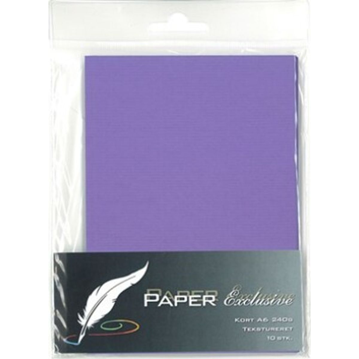 Paper Exclusive - Kort A6 240g Lilla Tekstureret 10stk. - 946 - Paper Exclusive