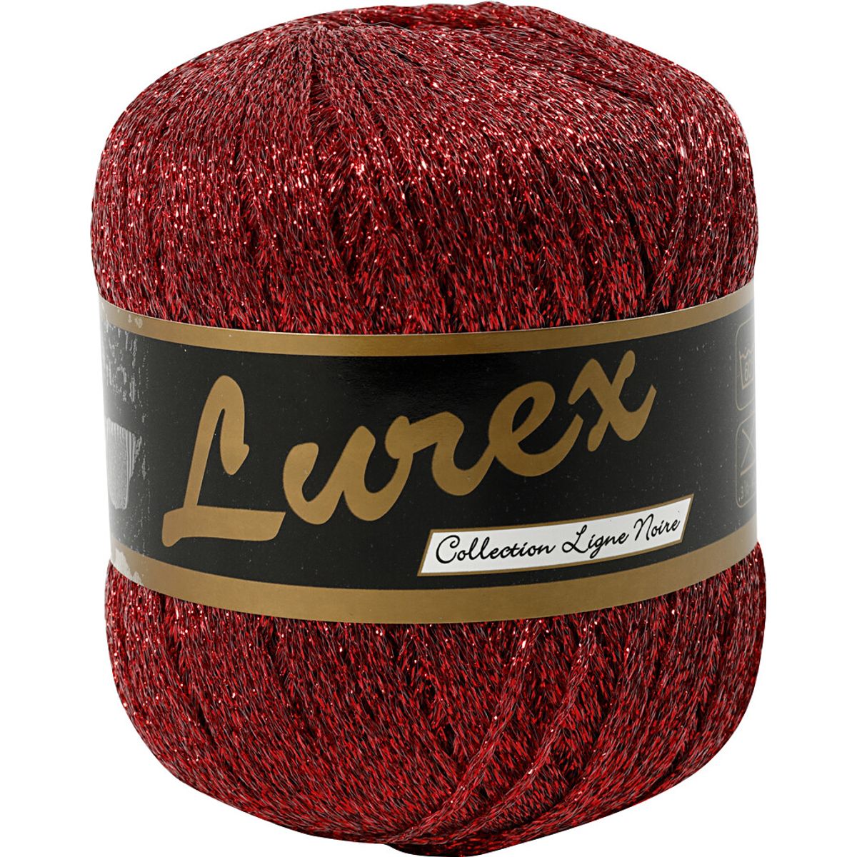 Lurex Garn - L 160 M - Rød - 25 G