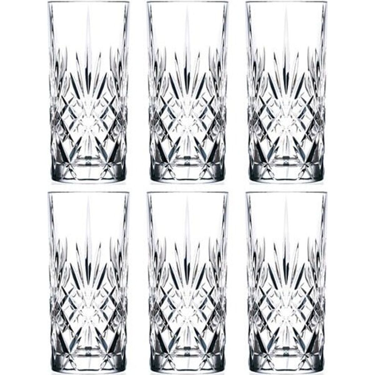 Lyngby Glas - Melodia Highball Glas - 36 Cl - 6 Stk