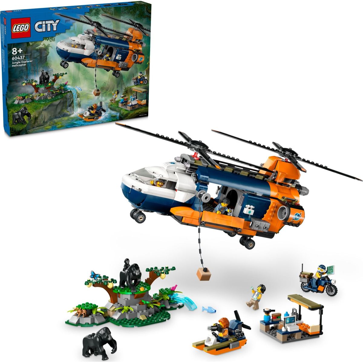 Lego City - Jungleeventyr - Helikopter Og Ekspeditionsbase - 60437