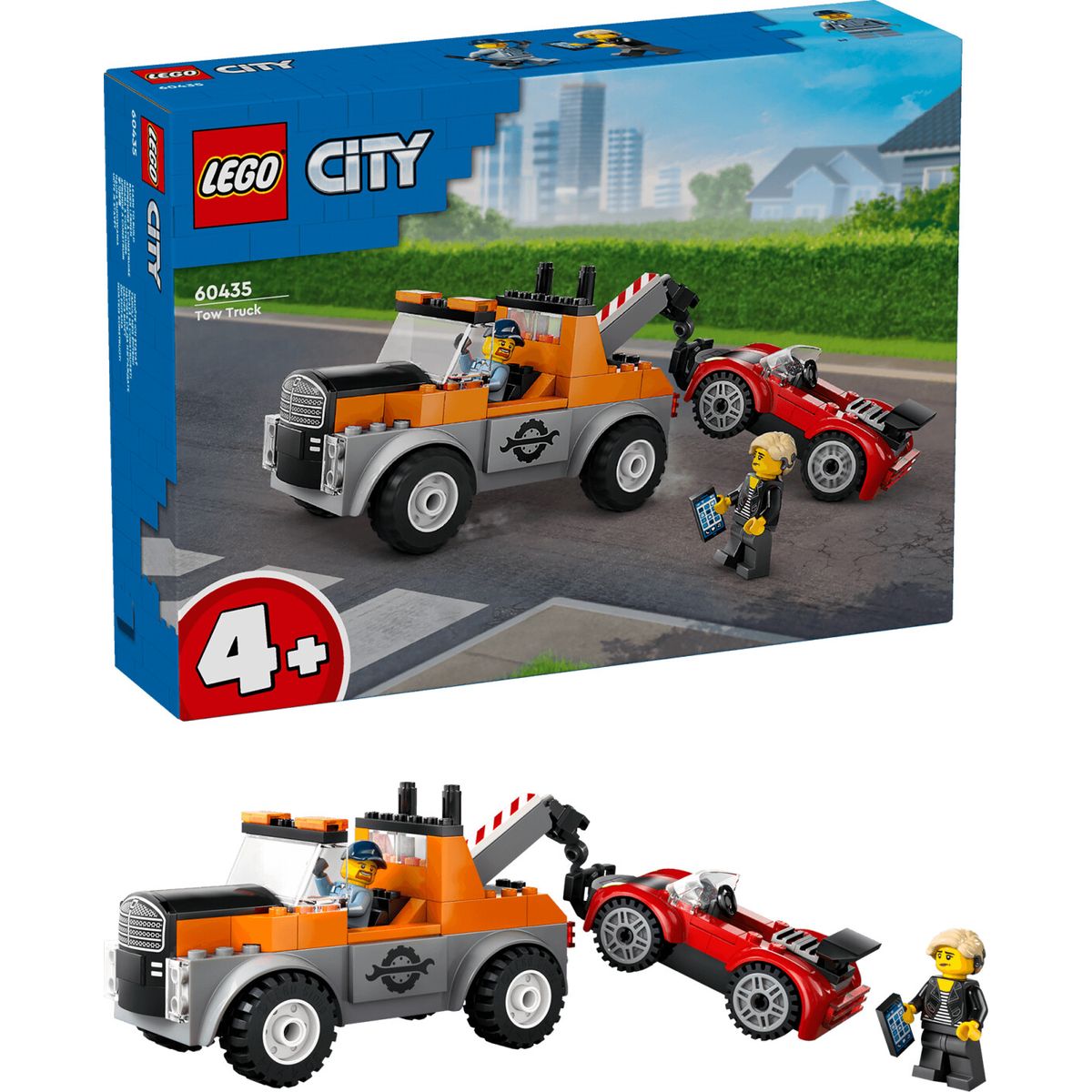 Lego City - Kranvogn Og Sportsvognsreparation - 60435