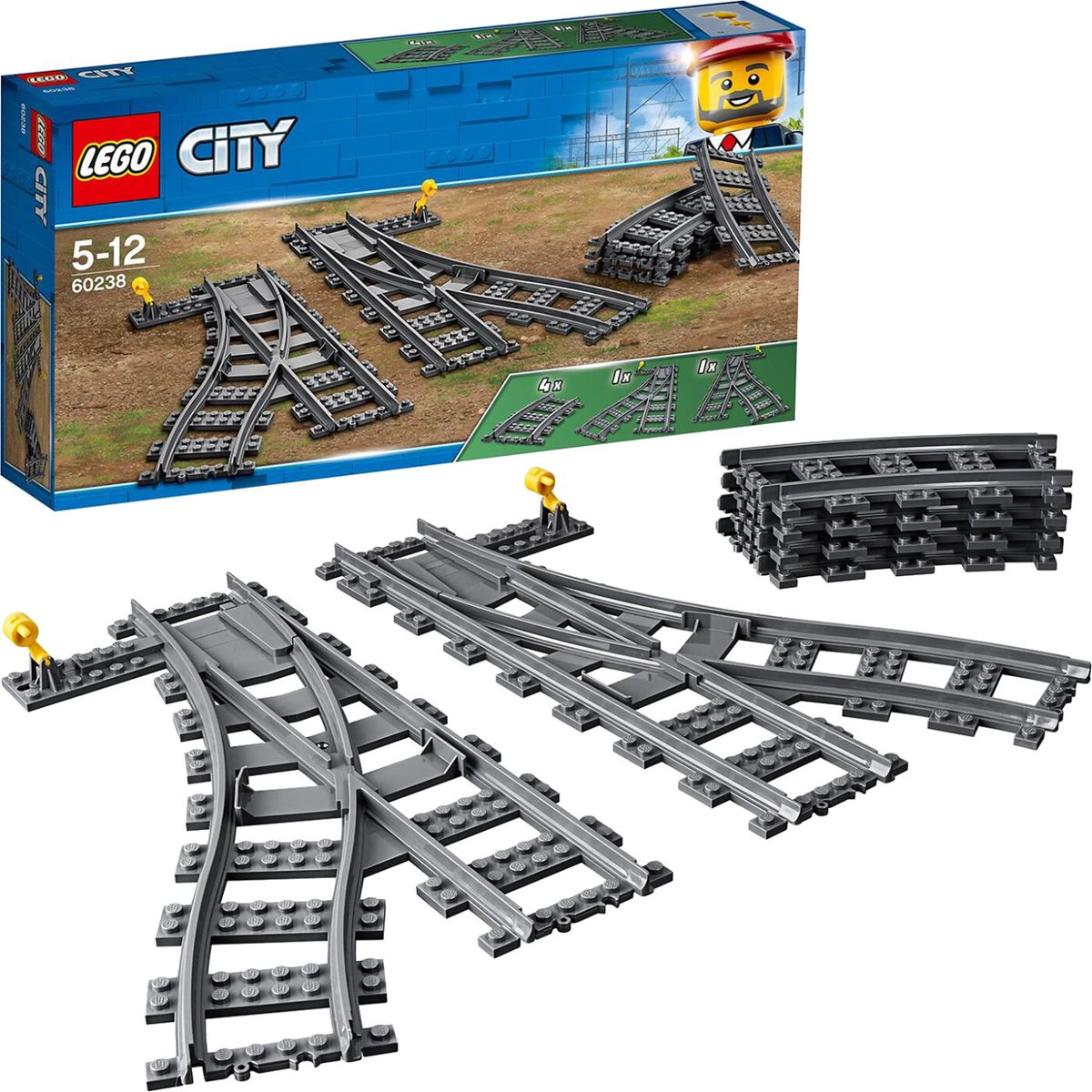 Lego City - Skiftespor Pakke Med 6 Dele