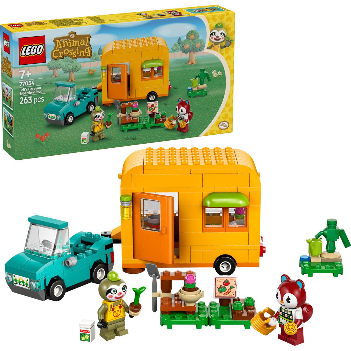 Lego Animal Crossing - Leif Med Campingvogn Og Havebutik - 77054