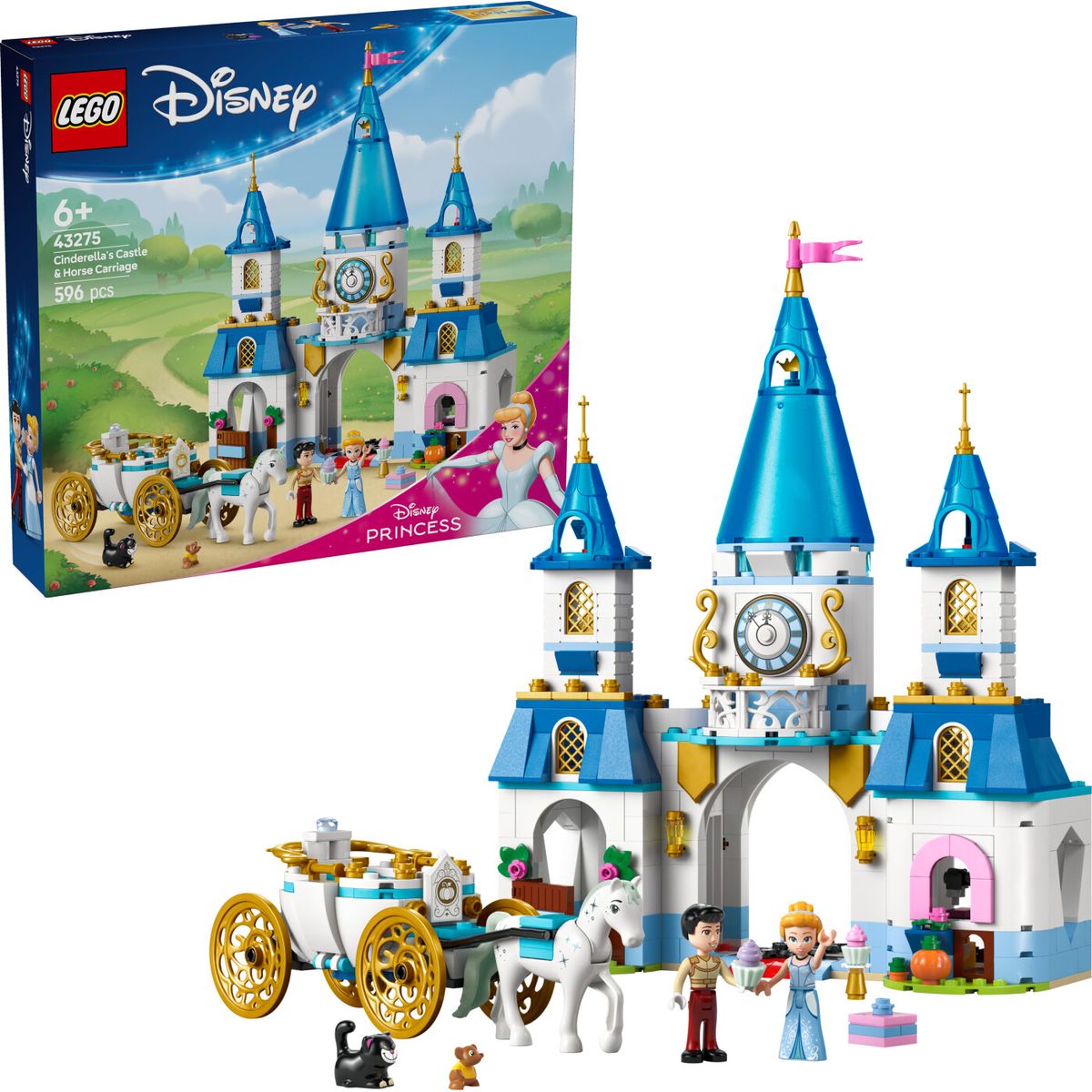 Lego Disney Princess - Askepots Slot Og Karet - 43275