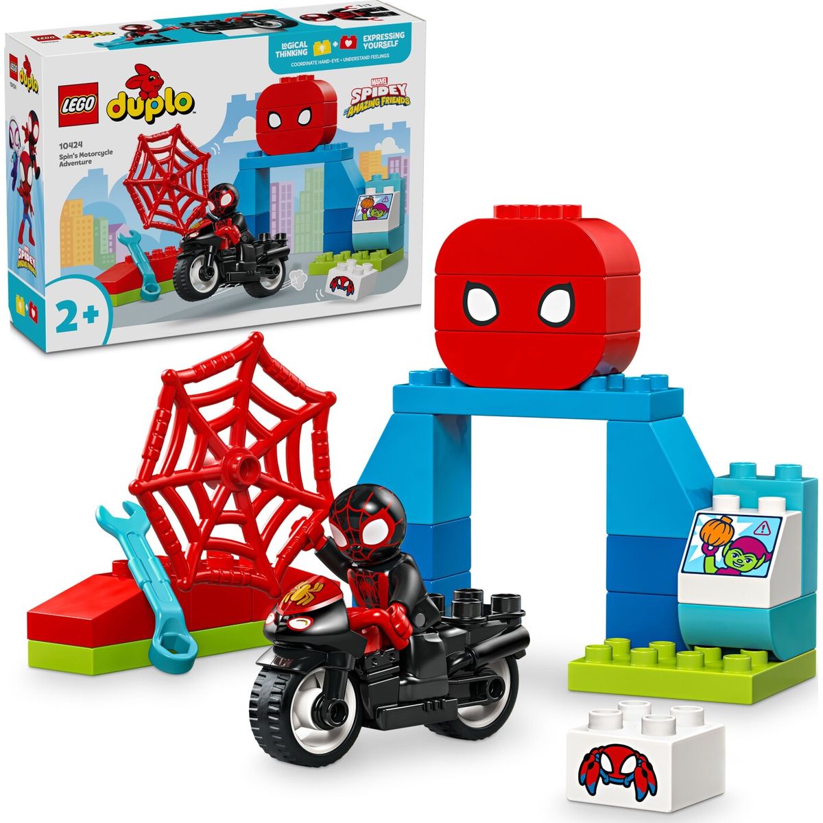 Lego Duplo Spidey - Spins Motorcykeleventyr - 10424