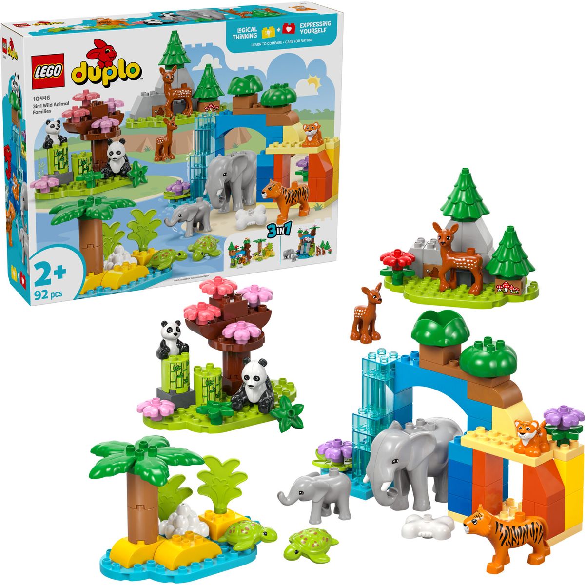 Lego - Duplo Town - 3-i-1 Vilde Dyrefamilier (10446)