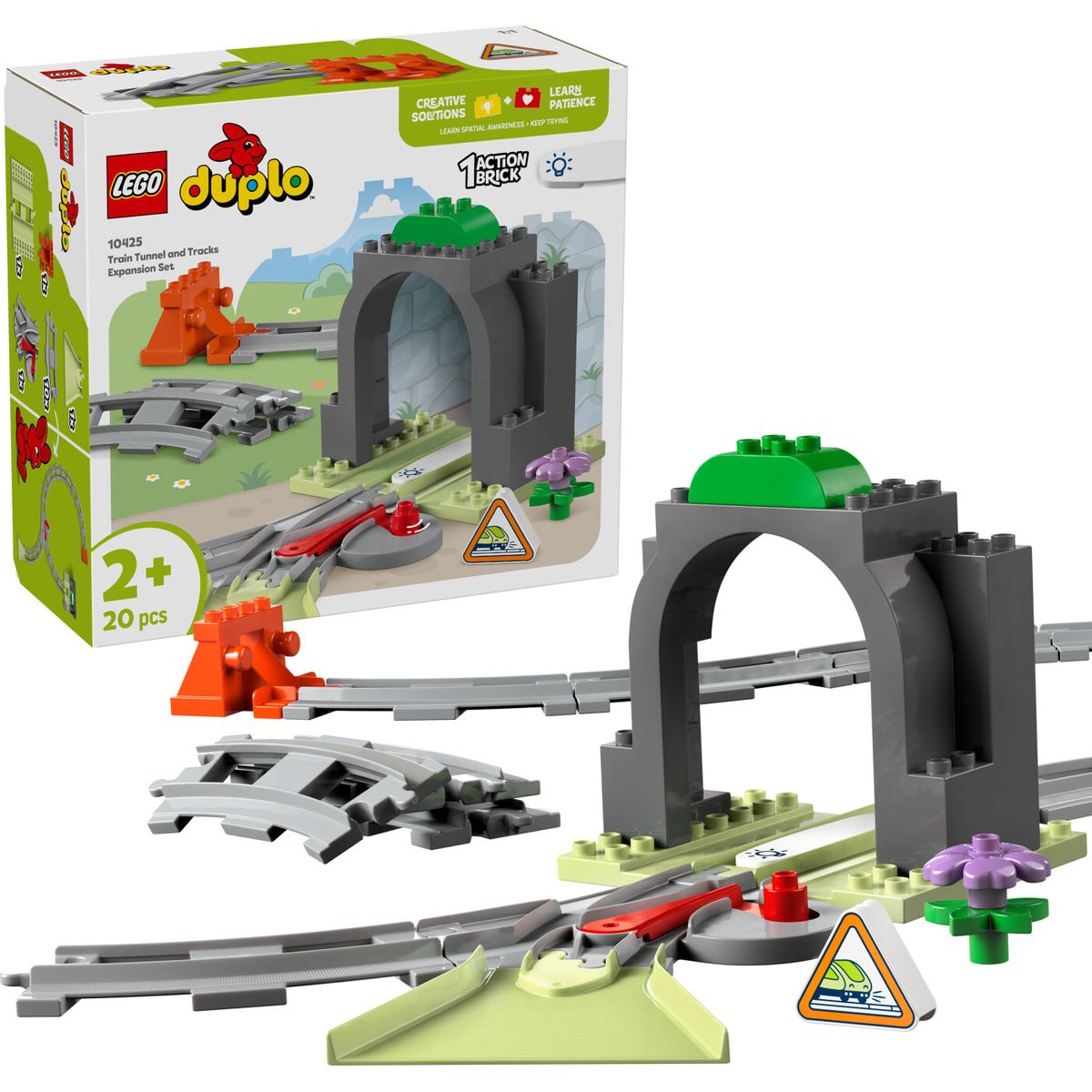 Lego - Duplo Town - Togtunnel Og Spor Udvidelsessæt (10425)