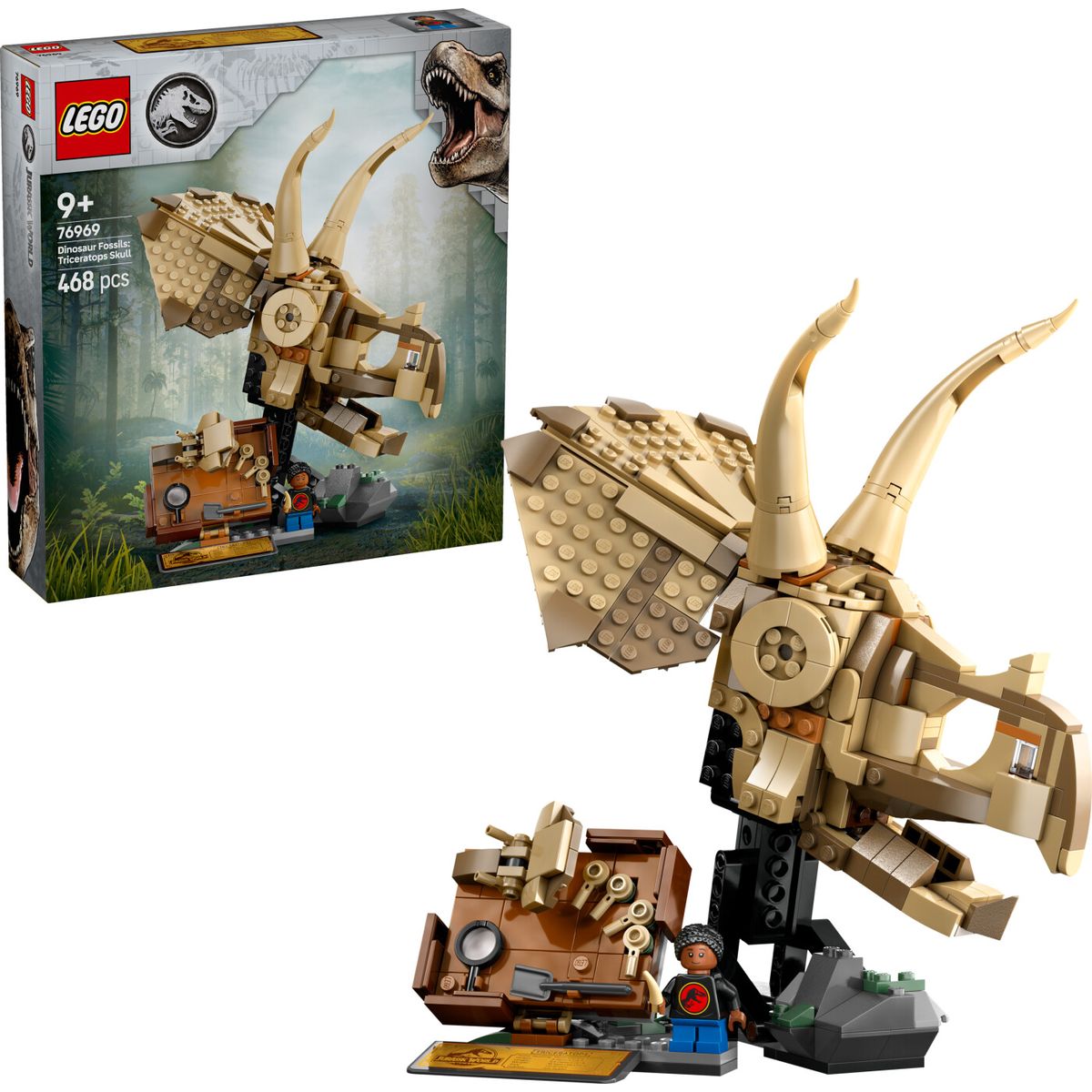 Lego Jurassic World - Triceratops Kranium Dinosaurfossiler - 76969