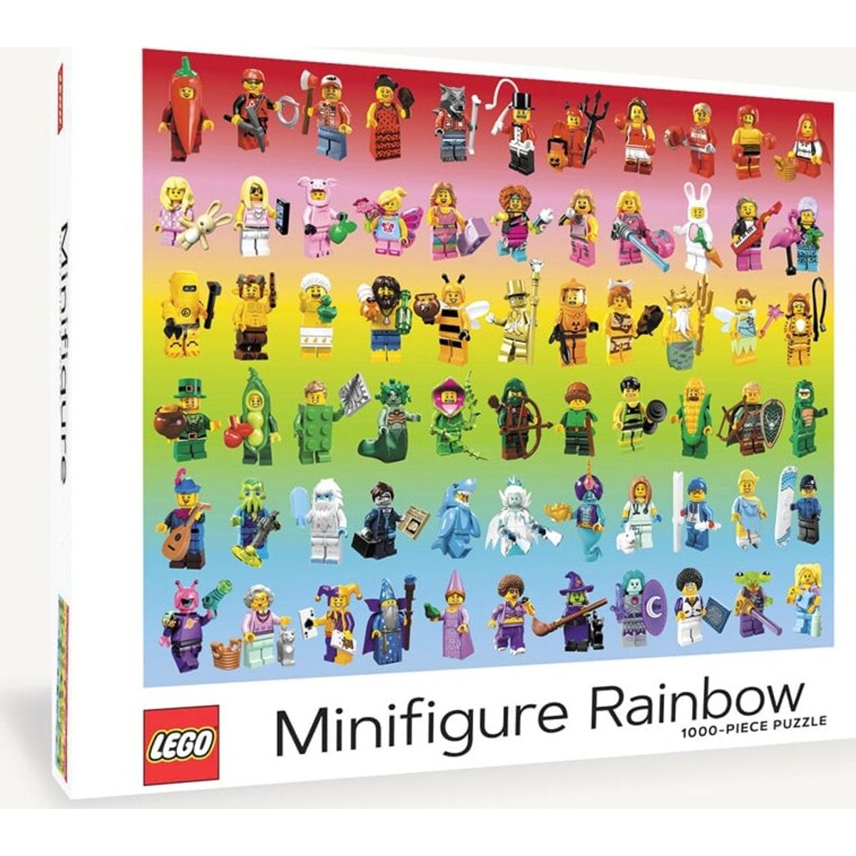 Lego - Minifigure Rainbow Puslespil - 1000 Brikker