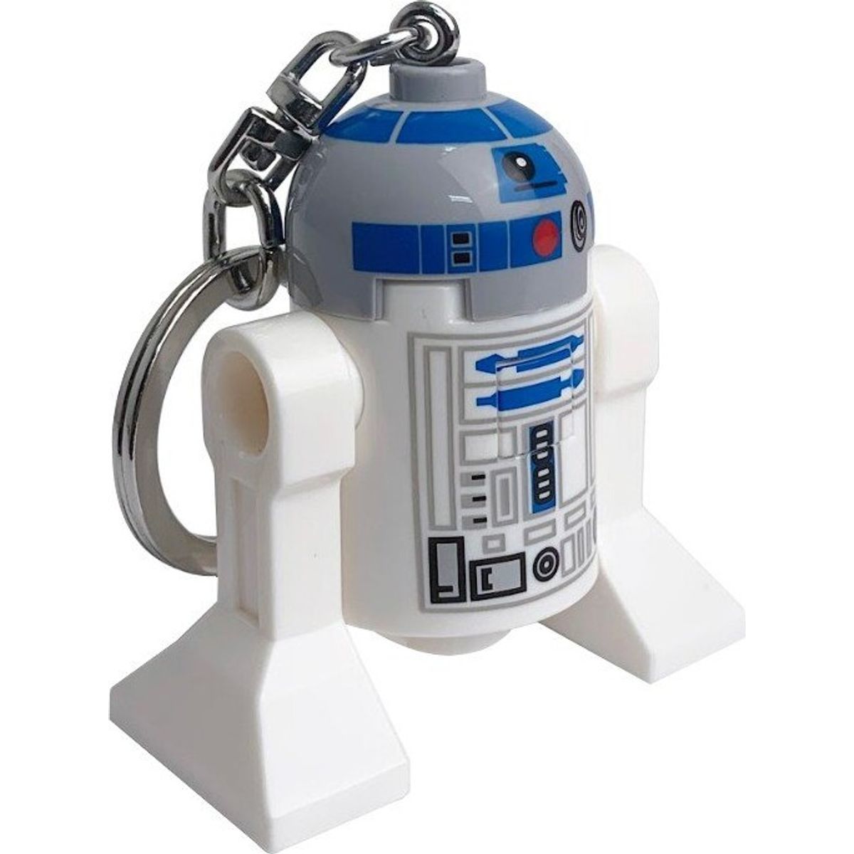 Lego Star Wars - R2-d2 Nøglering Med Led - Ledlite - 9 Cm