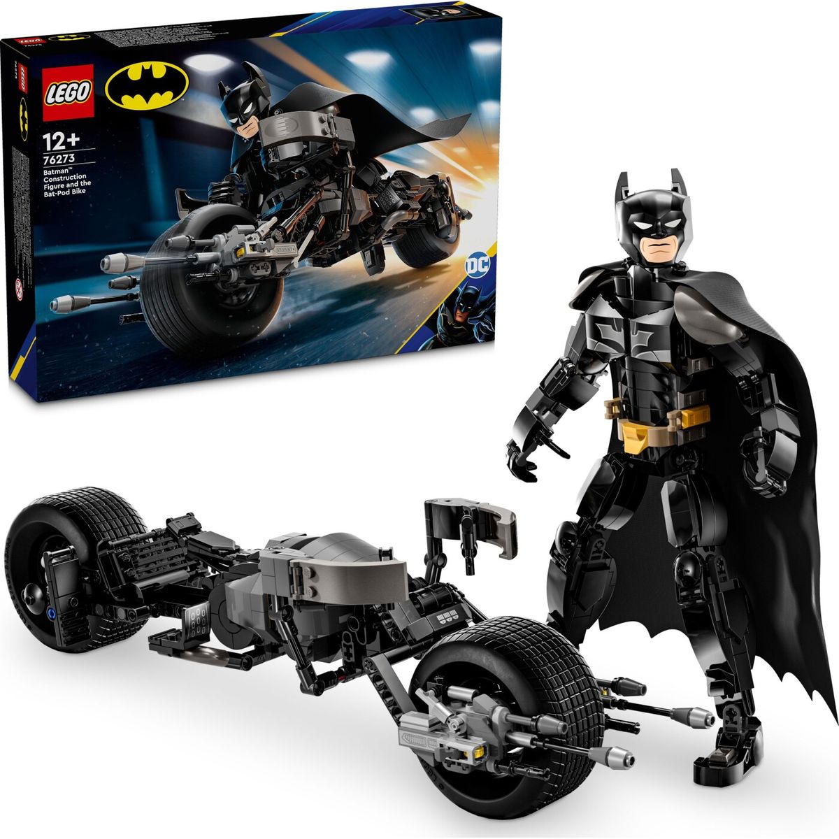 Lego Super Heroes - Byg Selv Figur Af Batman Og Batpod Motorcyklen - 76273