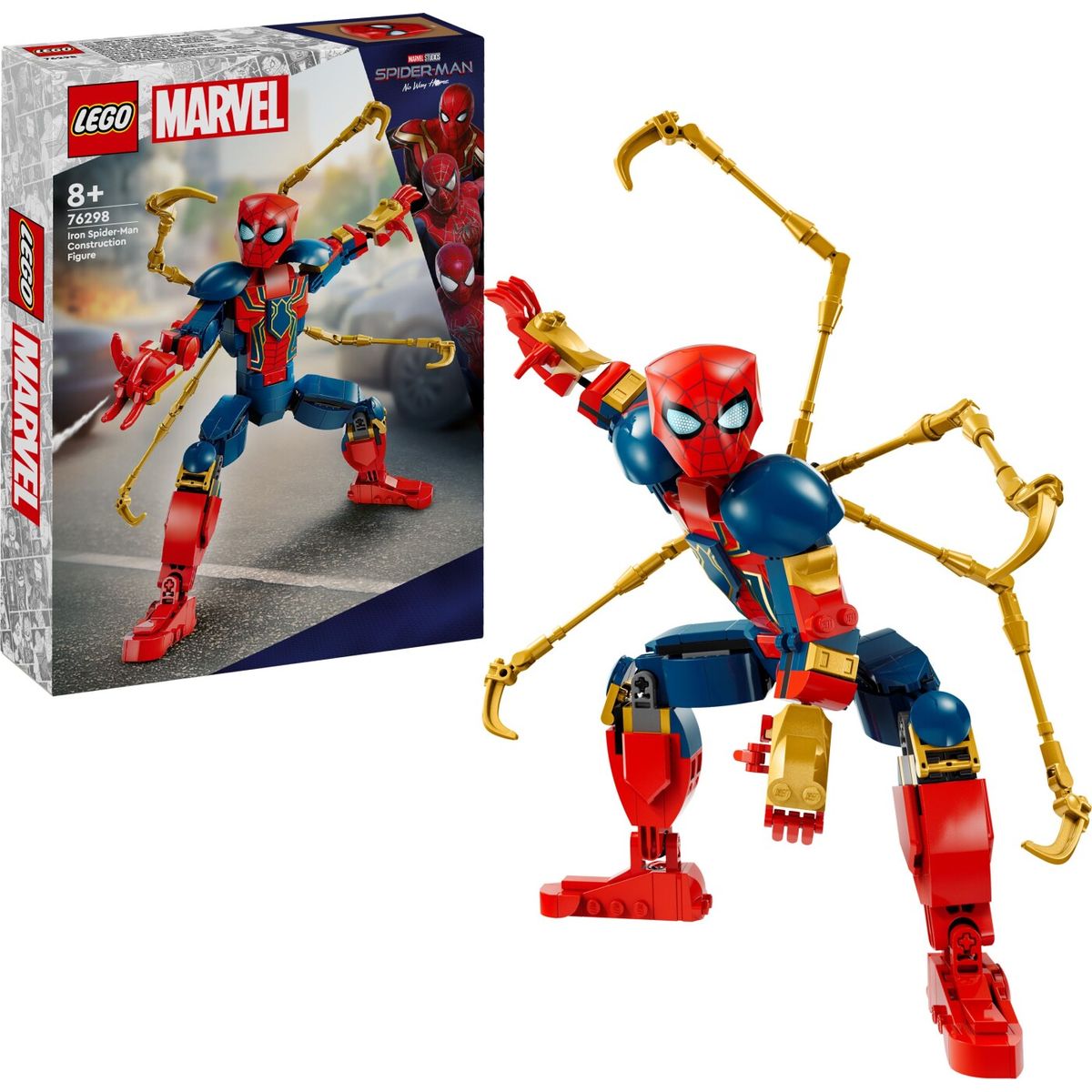 Lego Super Heroes - Byg Selv Figur Af Iron Spider-man - 76298