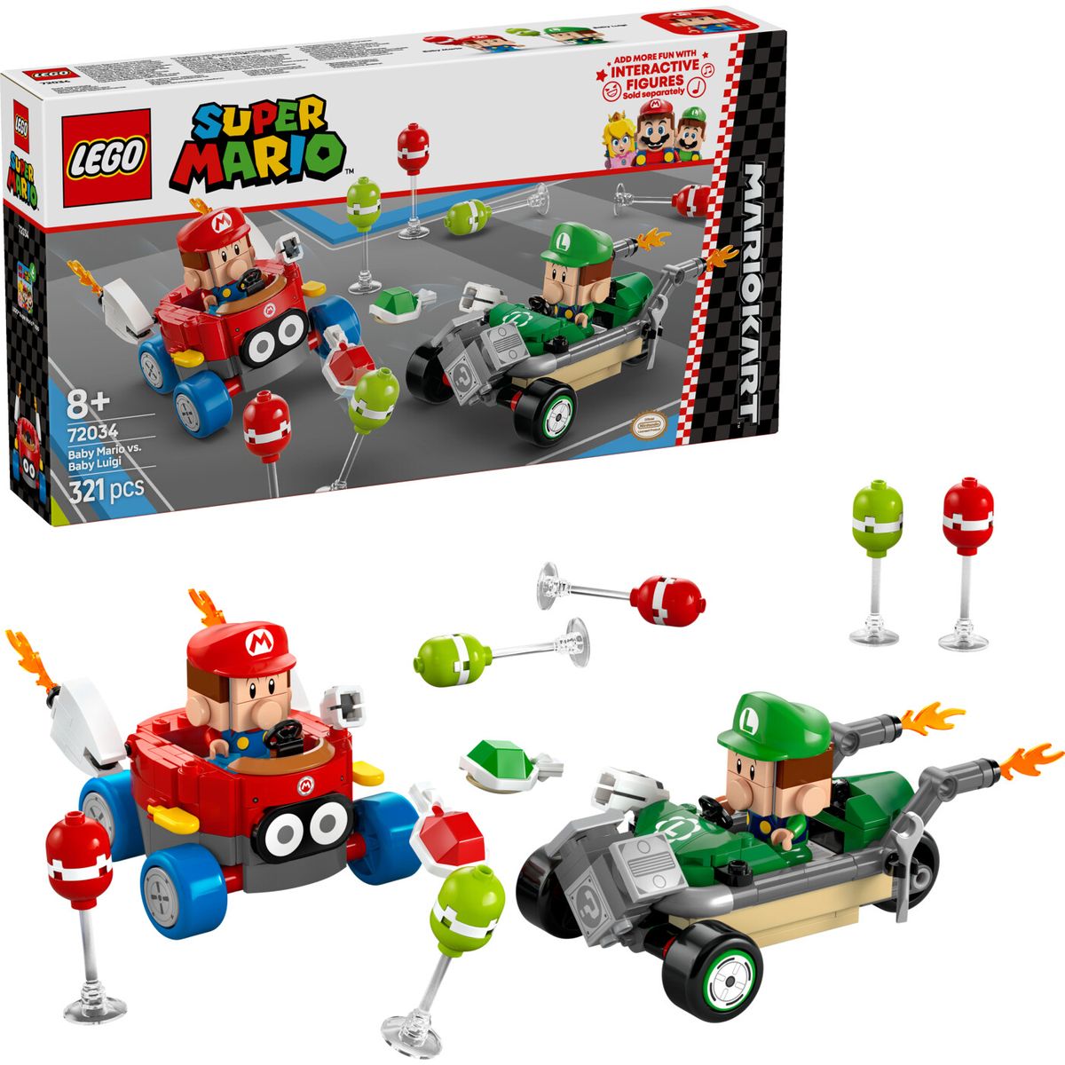 Lego Super Mario - Mario Kart - Baby Mario Mod Baby Luigi - 72034