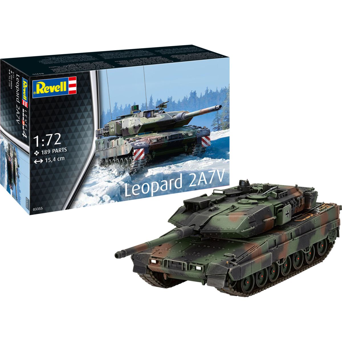 Revell - Leopard 2a7v Model Tank Byggesæt - 1:72 - 03355